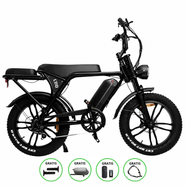 Ouxi C80 3.0 | Zwart | 2025 | Elektrische fatbike