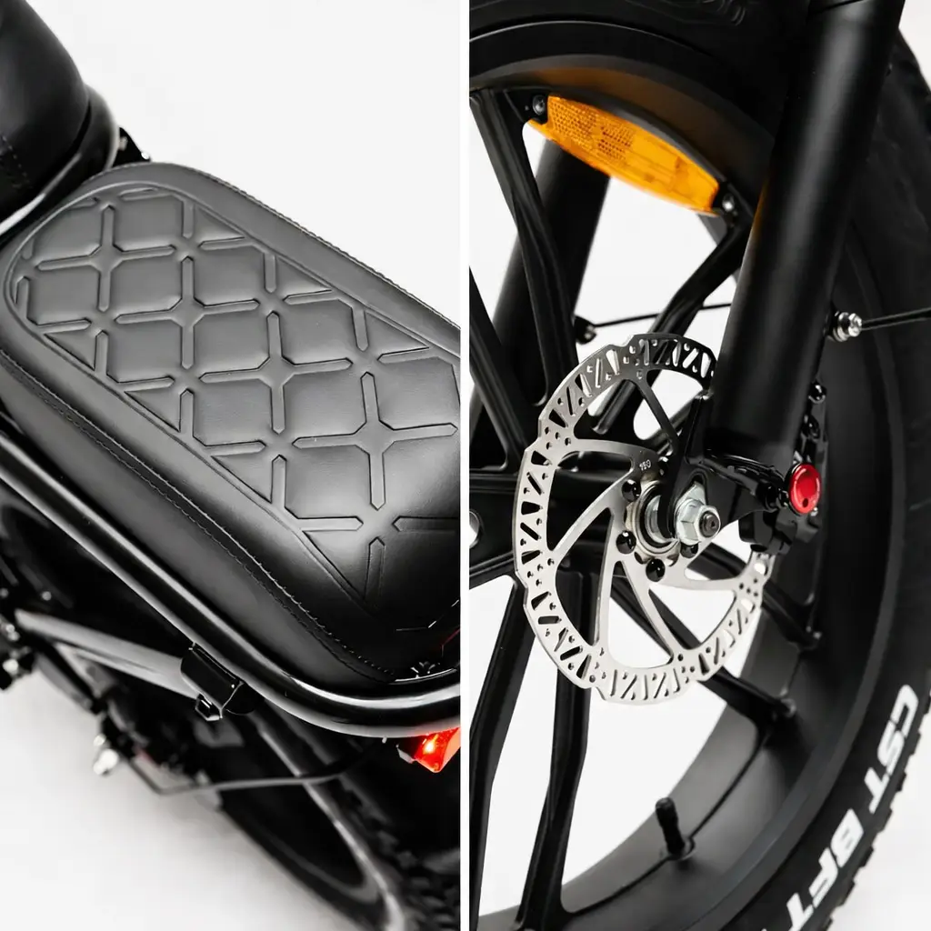 Ouxi C80 3.0 | Zwart | 2025 | Elektrische fatbike - Afbeelding 6