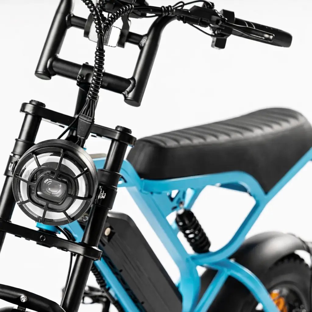 V20 Pro mini Fatbike | Blauw | 250 Watt high speed motor - Afbeelding 3