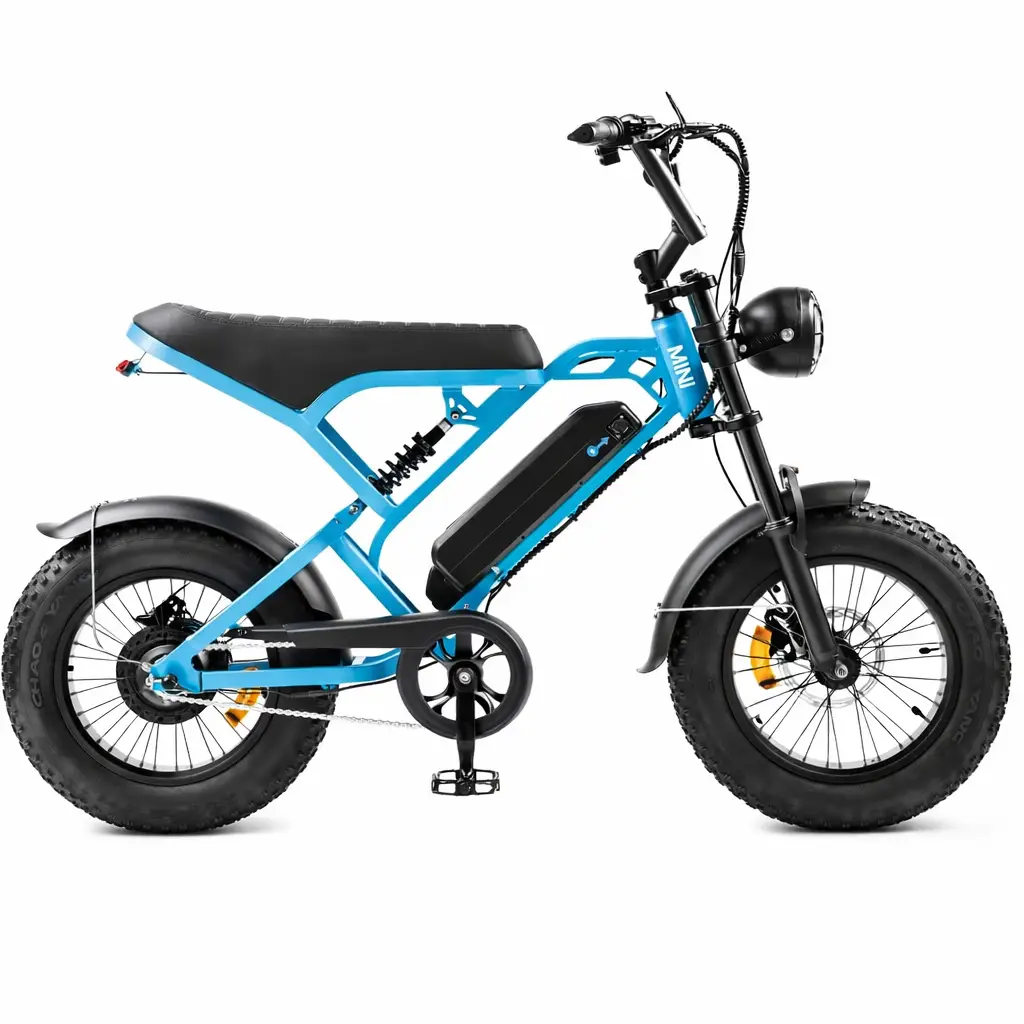 V20 Pro mini Fatbike | Blauw | 250 Watt high speed motor - Afbeelding 5