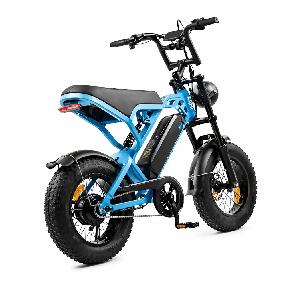 V20 Pro mini Fatbike | Blauw | 250 Watt high speed motor - Afbeelding 4