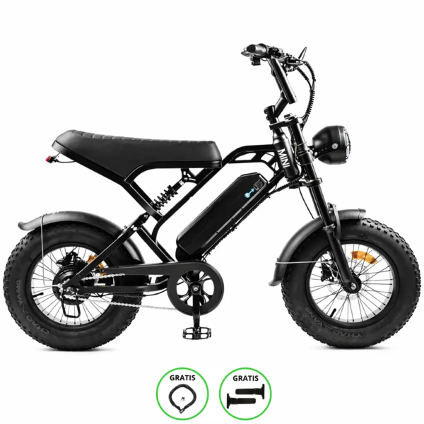 V20 Pro mini Fatbike | Zwart | 250 Watt High Speed Motor